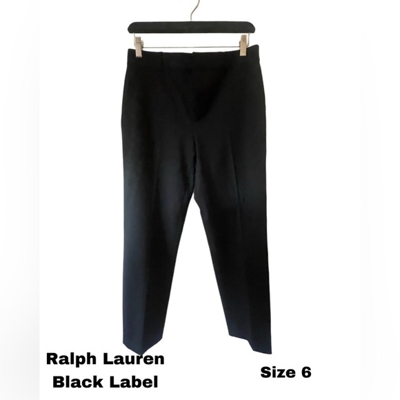 NEW Ralph Lauren Black Label Stretch Wool Black Dress Pant Trousers Size 6 NWT - Picture 1 of 6